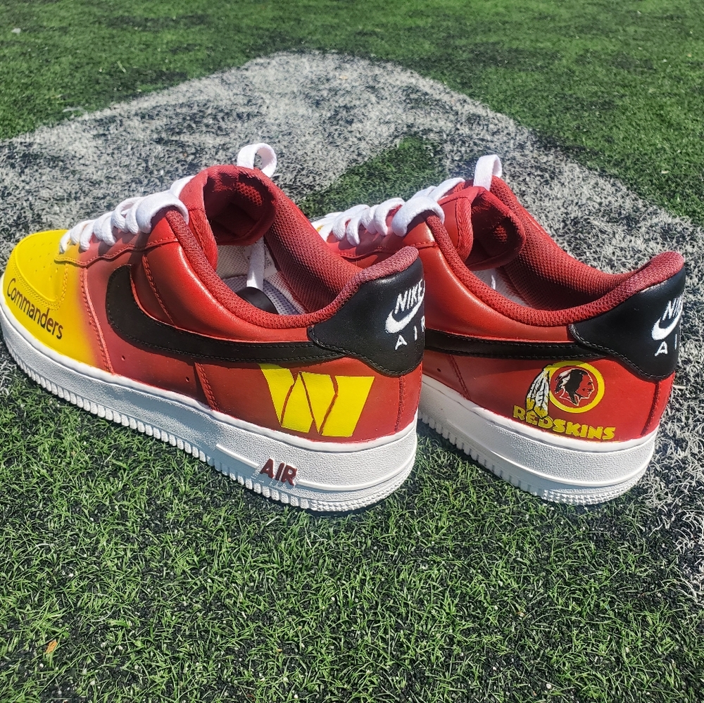 Custom airforce 1s Washington Commanders